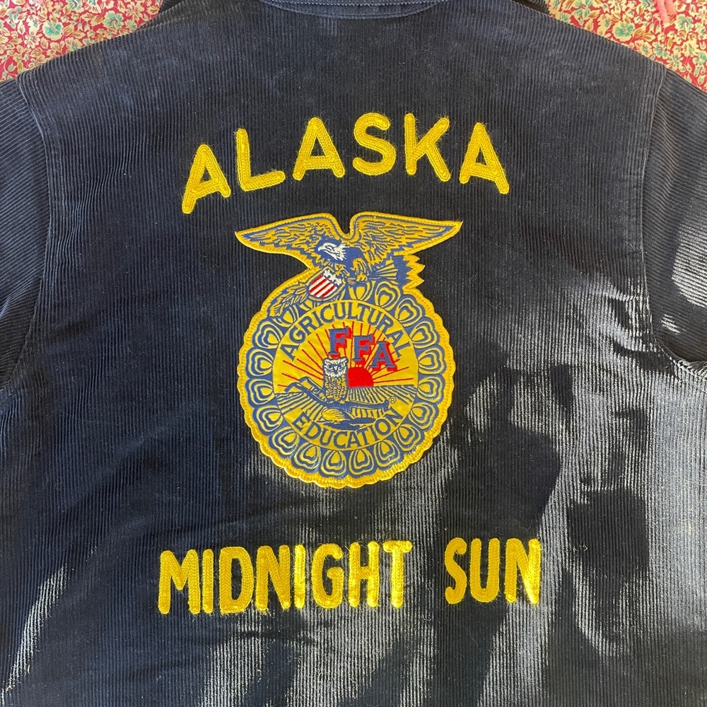 🍄SOLD🍄 Alaska FFA Agricultural Education corduroy zip jacket - Picture 3 of 5